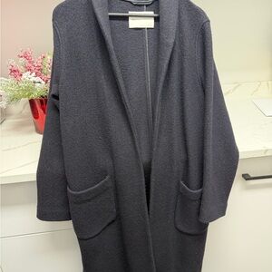 Aritzia Babaton Women's Wool dark navy Sweater Cardigan